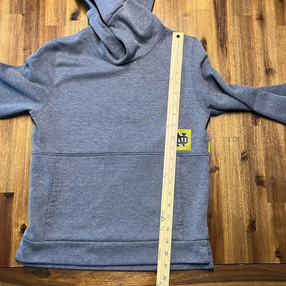 Under Armour blue University of Notre Dame hooded sweatshirt youth large EUC - Picture 8 of 8